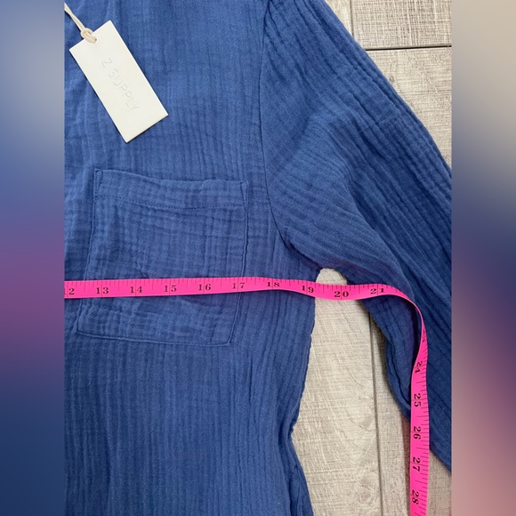 NWT Z Supply Maven Gauze Romper in Dark Indigo Size Small - Picture 9 of 13